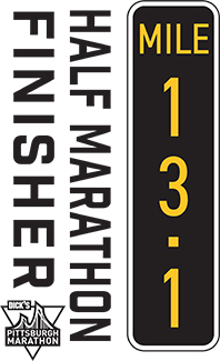 Pittsburgh Half Marathon Finisher 13.1 Map Logo