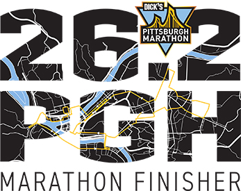 Pittsburgh Marathon Finisher 26.2 Map Logo