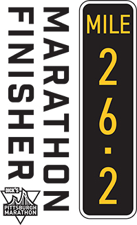 Pittsburgh Marathon Finisher 26.2 Map Logo