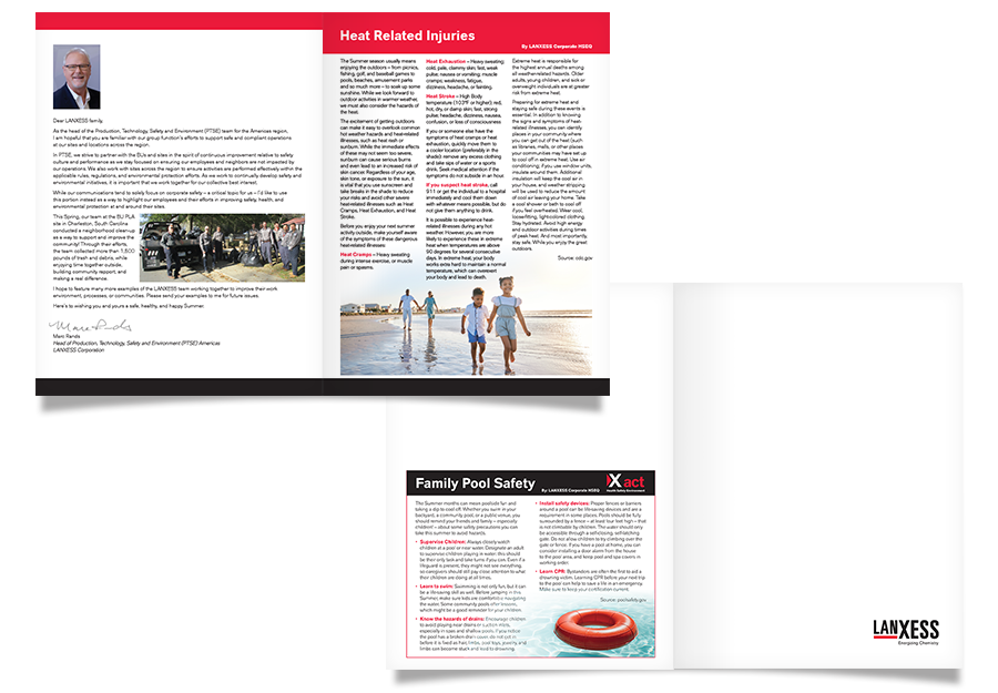 Lanxess Safety Newsletter