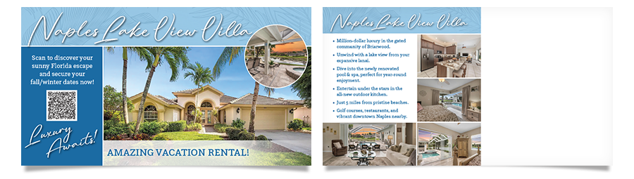 Naples Lake View Villa Postcard